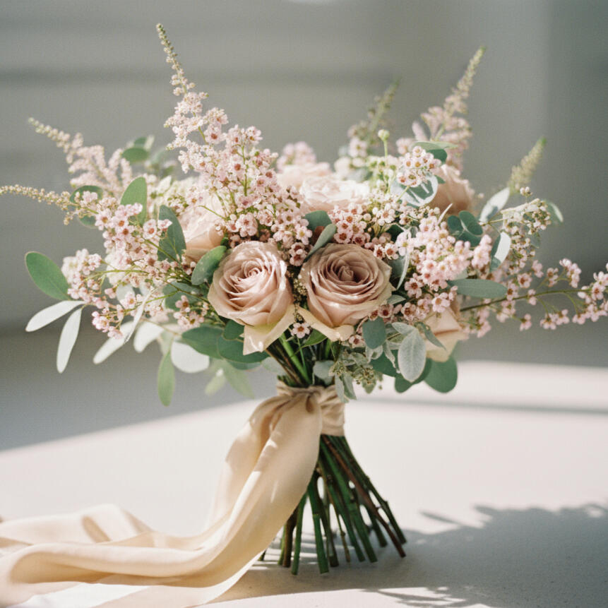 Ramo Ramo de flores con estilo romántico